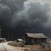einsame Hütte im Gewitter von Nick Wendt