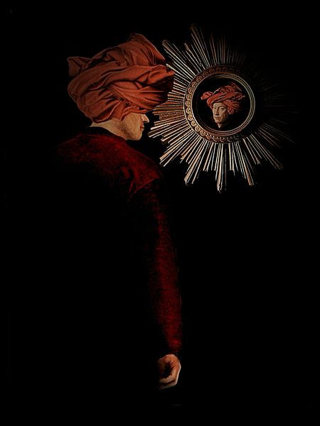 Portret van een man met rode tulband van ASTR