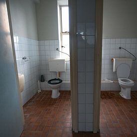 Vergane Intimiteit: Twee Verschillende Toiletten in een Verlaten Klooster van Het Onbekende