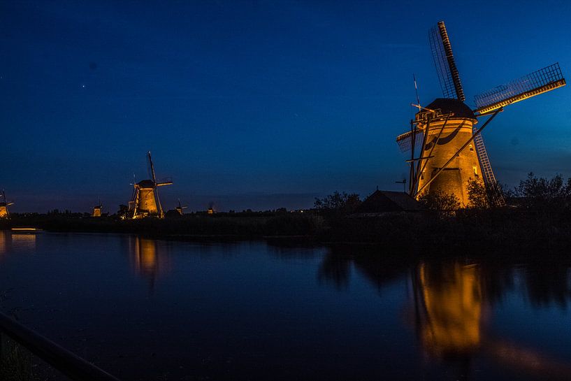 Windmills in the night by Dilip kumar Mulluri