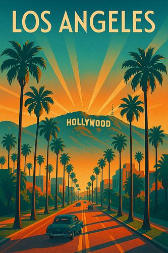 Los Angeles Radiance - Art Deco Hollywood Poster