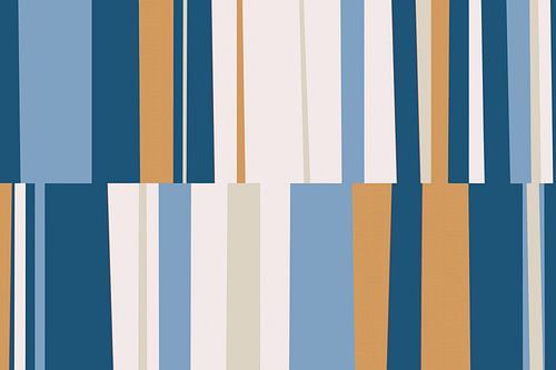 Mozaïek Blauw H3 | Geometrische Kleurvlakken