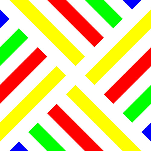 No Crossing | CutOuts | S=2 | Color=4 | RGBY | Center=Yellow