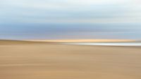 Abstracte zonsondergang op het strand in Den Haag