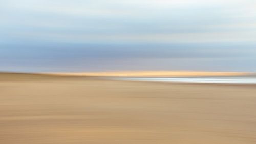 Abstract sunset on the beach of The Hague