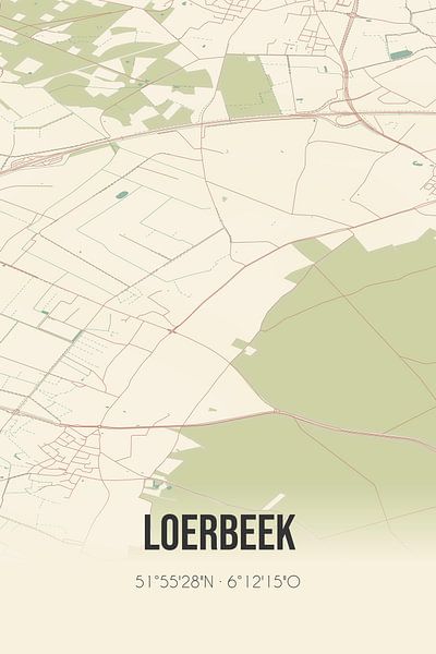 Vintage map of Loerbeek (Gelderland) by Prints of Place