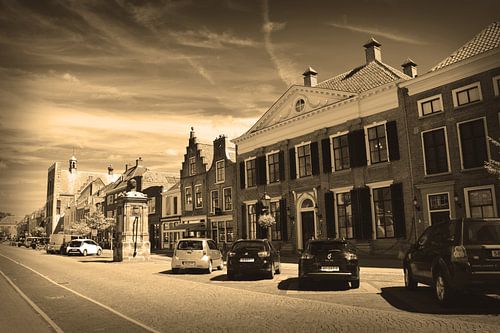 Vianen Utrecht Binnenstad Sepia