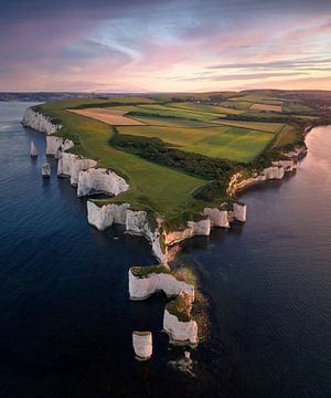 The cliffs of "Old Harry Rocks" in England by Niels Tichelaar