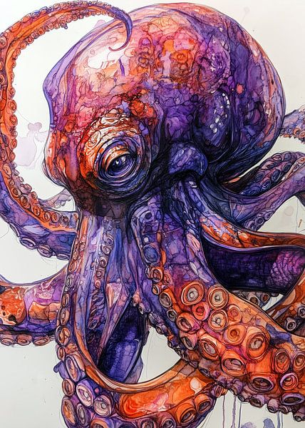 Purple octopus #octopus by JBJart Justyna Jaszke