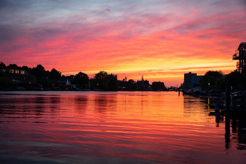 Sunset on the Rhine by Denise Vlieland