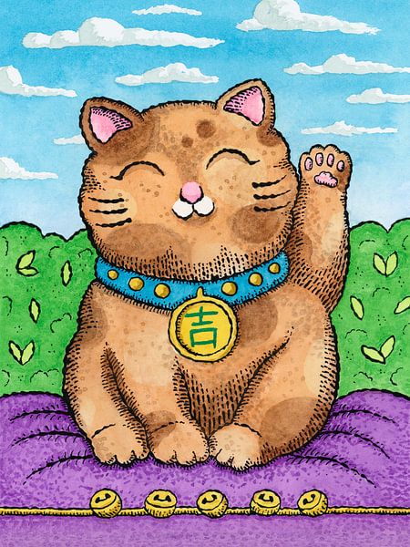 Chat pleureur (Maneki Neko) #10 par Studio Zandman