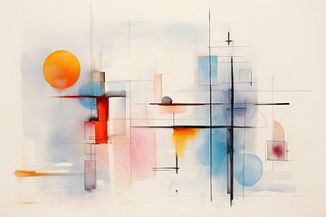 Kleurrijk abstract schilderij 27998 van Abstract Schilderij