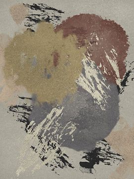 Organic shapes, brushstrokes and textures in earthy colours by Imaginative