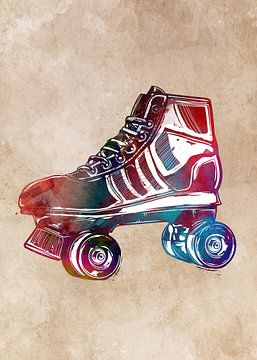 rolschaatsen sport kunst #roller #schaatsen van JBJart Justyna Jaszke