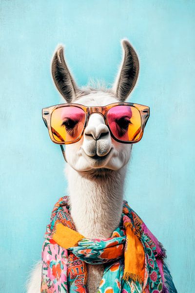 Cool llama by Poster Art Shop