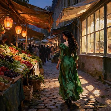 Back in Time -  Market of Softly Glowing Dreams by Johannas Art Creations