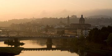 Panorama de Florence dans la lumière du matin sur René Weijers