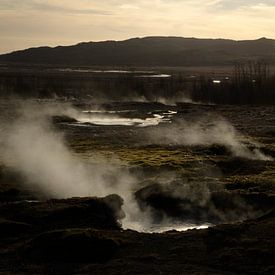 Panorama borrelende geiser sur Hannie Bom