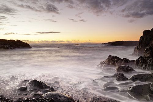 Evening atmosphere at stone beach
