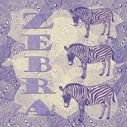 Zebra - paars