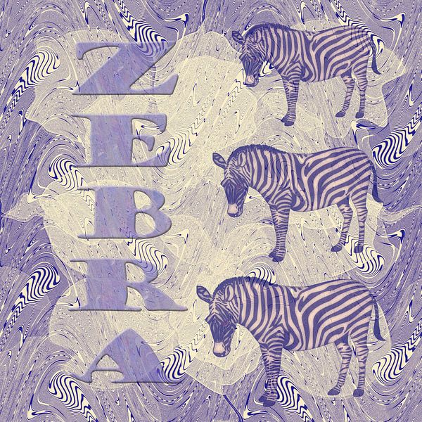 Zebra - violett von Christine Nöhmeier