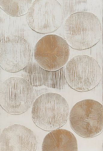 Les cercles usés par le temps dans les tons de terre