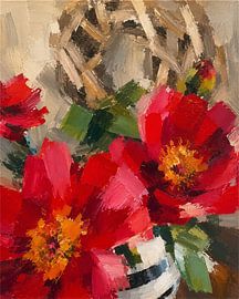 Red peonies