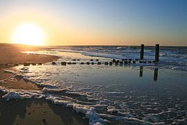 Sonnenuntergang in der Westkapelle von Zeeland op Foto