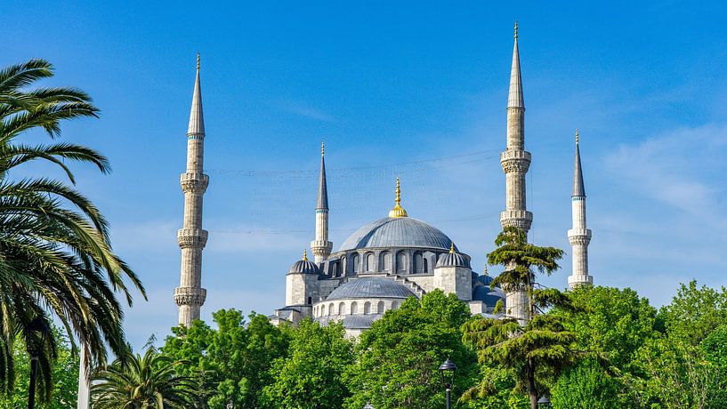 Blauwe Moskee in Istanboel, Turkije van Jessica Lokker