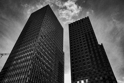 Moderne architectuur op de Zuidas in Amsterdam