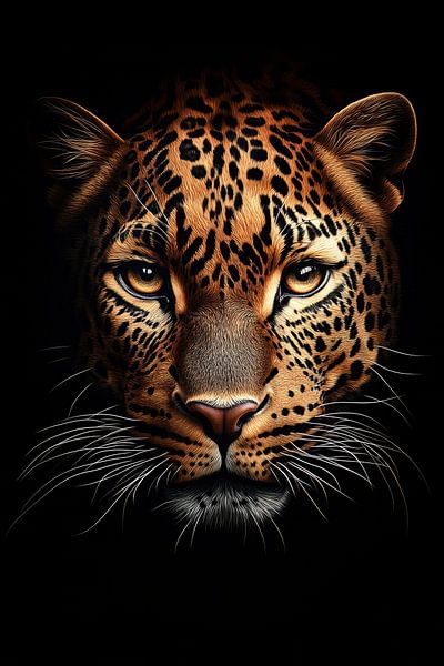 Nahaufnahme Leopard Porträt von Beeld Creaties Ed Steenhoek | Fotografie und künstliche Bilder