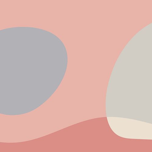 Abstracte vormen in warme zachte pastelkleuren