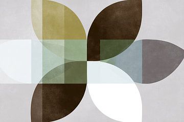 Contemporary Geometric Leaf Artwork