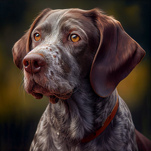 Portrait eines Jagdhundes Illustration 04