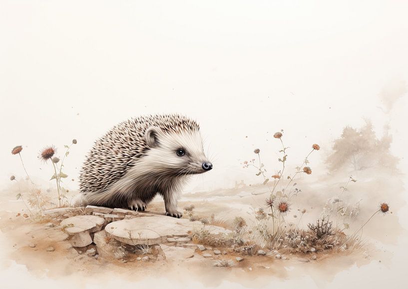 Hedgehog | hedgehogs by ARTEO Paintings