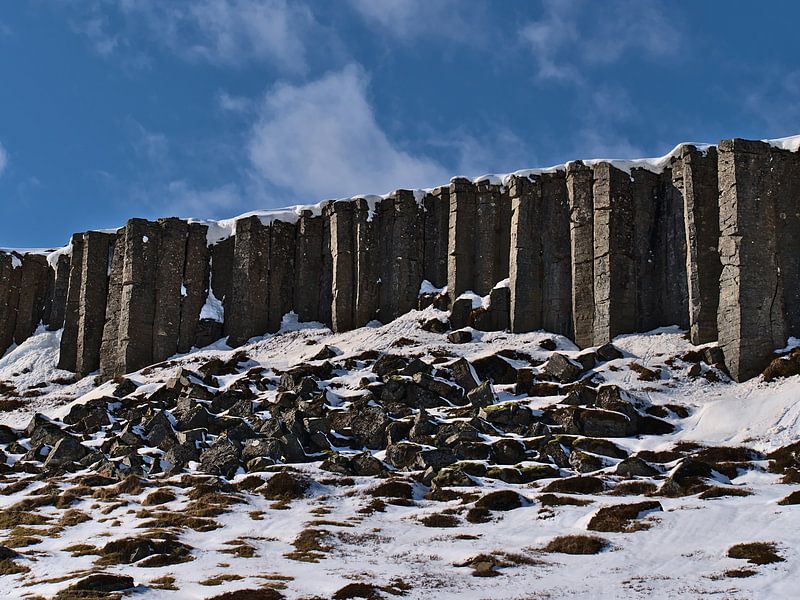 Basaltformaties van Gerðuberg van Timon Schneider