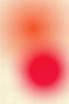 Retro jaren 70 neon kunst. Abstract verloop in oranje, roze, wit van Dina Dankers