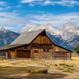 Oude schuur Grand Teton NP van Bart van Dinten