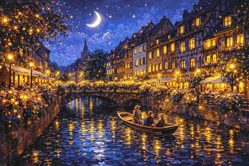 Colmar in Frankrijk, een impressionistisch schilderij.