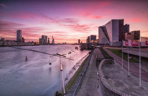 Zonsondergang Boompjes Rotterdam