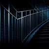 Blauwe Stalen Trap- Blue Steel Stairs (Awarded) van Anita Martin, AnnaPileaFotografie