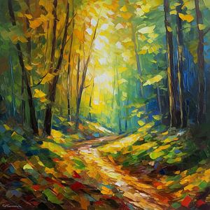 Route durch den Wald