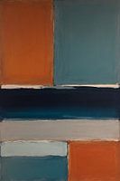 Abstract Harmony of Orange and Blue