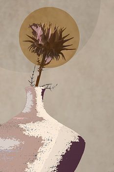 Still life with thistle; botanical art anno 2024