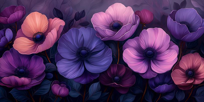 Purple flowers by Bert Nijholt