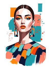 Bold Abstract Fashion Woman Portrait by rozan arkaannuyaafi
