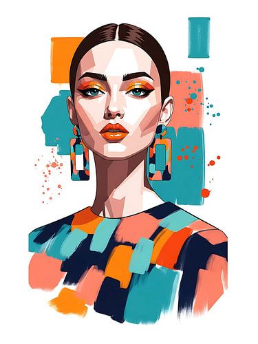 Kühnes abstraktes Mode-Frauenporträt