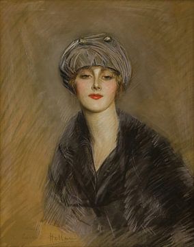Paul César Helleu - Portret van Lucette met hoed van Peter Balan