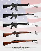 Affiche sur les fusils de service de la guerre froide aux États-Unis