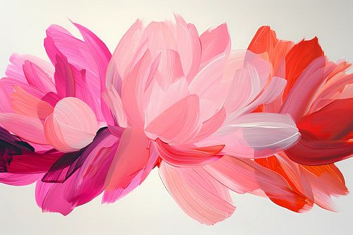 Kleurrijk abstract bloemenontwerp voor interieur